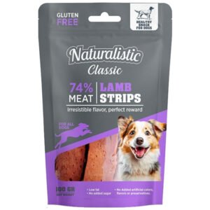 Naturalistic Perro Tiras de Cordero 100 g