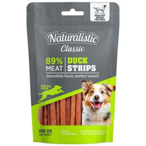 Naturalistic Perro Tiras de Pato 100 g